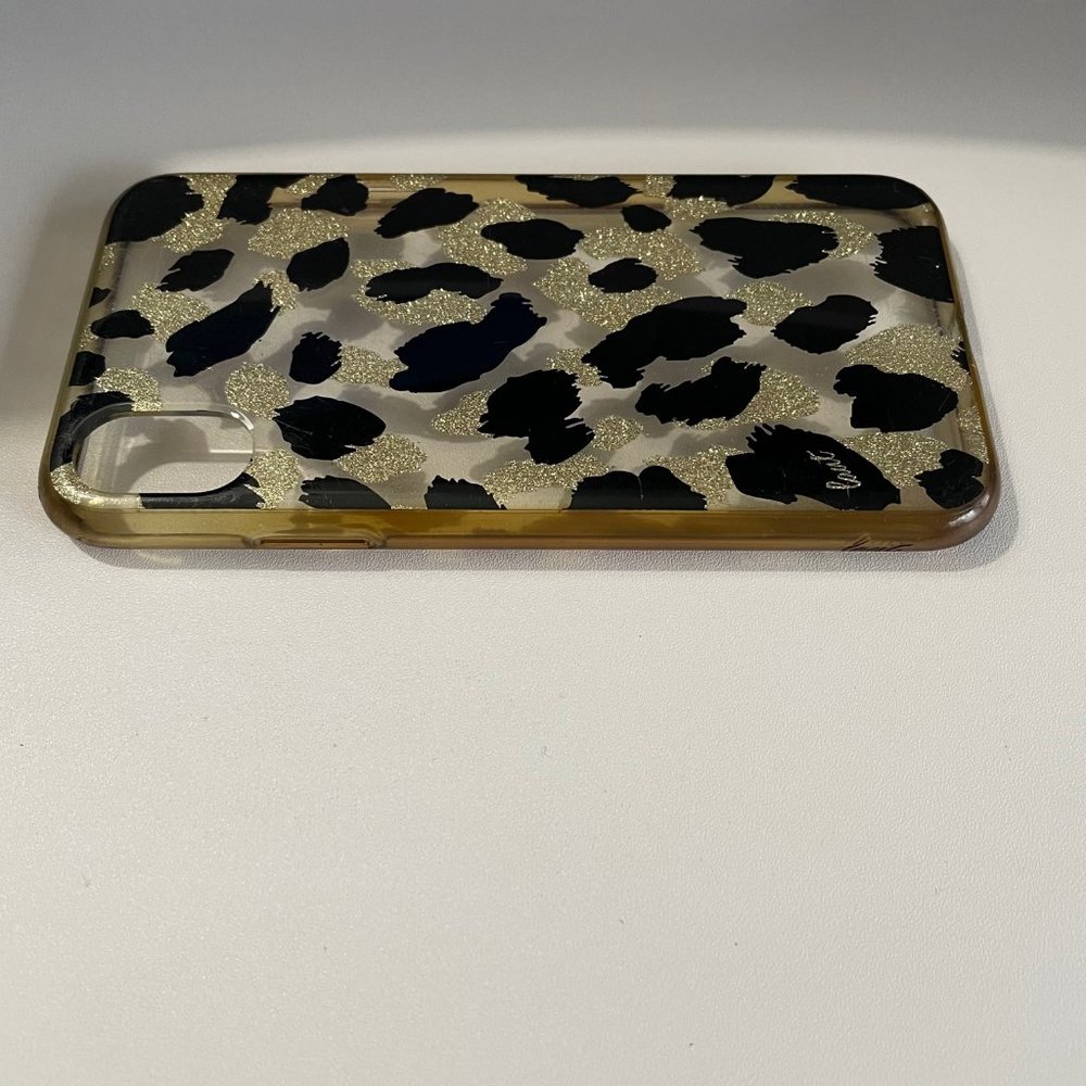 Glittered & Black Leopard Print Case iPhone X/XS - Picture 7 of 7